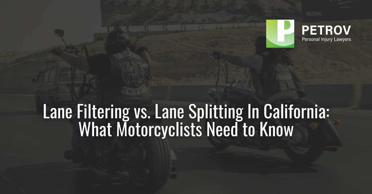 Lane Filtering vs. Lane Splitting In California